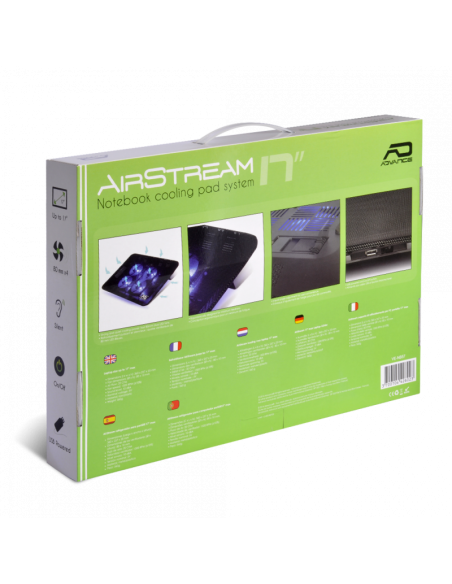 Base de Refrigeración Portátil Airstream 17" - 4 Ventiladores LED - Imagen 9