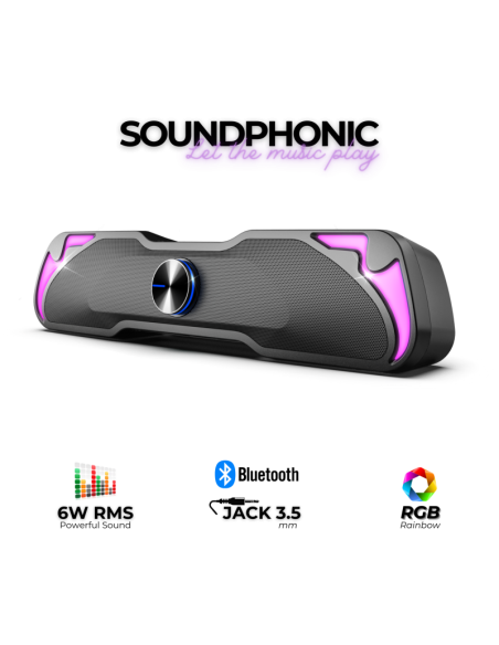 SoundBar P SoundPhonic RGB 6W RMS - Sonido Compacto y Estilo RGB - Imagen 8