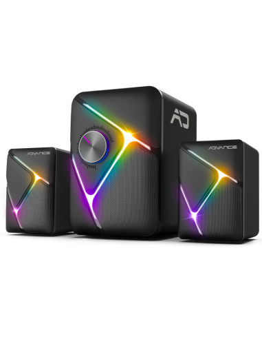 Altavoces PC 2.1 SoundPhonic RGB 11W RMS | Sonido Envolvente y Gamer - Imagen 1