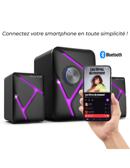 Altavoces PC 2.1 SoundPhonic RGB 11W RMS | Sonido Envolvente y Gamer - Imagen 4