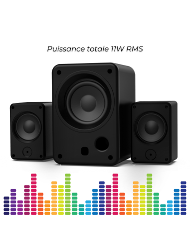 Altavoces PC 2.1 SoundPhonic RGB 11W RMS | Sonido Envolvente y Gamer - Imagen 6