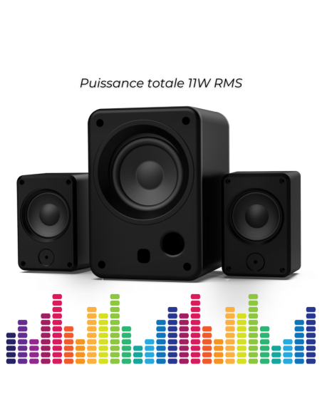 Altavoces PC 2.1 SoundPhonic RGB 11W RMS | Sonido Envolvente y Gamer - Imagen 6