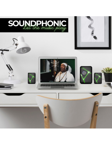 Altavoces PC 2.1 SoundPhonic RGB 11W RMS | Sonido Envolvente y Gamer - Imagen 8