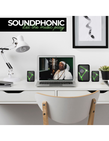 Altavoces PC 2.1 SoundPhonic RGB 11W RMS | Sonido Envolvente y Gamer - Imagen 8