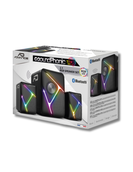 Altavoces PC 2.1 SoundPhonic RGB 11W RMS | Sonido Envolvente y Gamer - Imagen 10