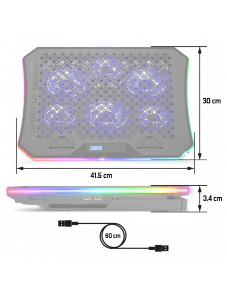 Base Refrigeración 17"  AIRBLADE 1200RGB - Imagen 11
