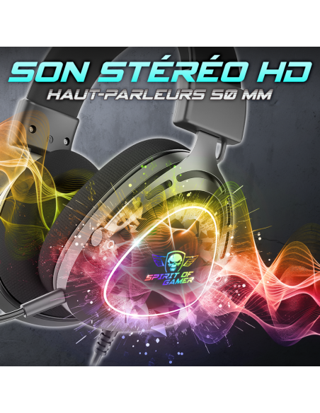 Headset con cable  RGB ELITE-H40 BK - Imagen 4