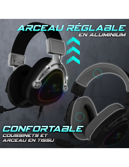 Headset con cable  RGB ELITE-H40 BK - Imagen 7