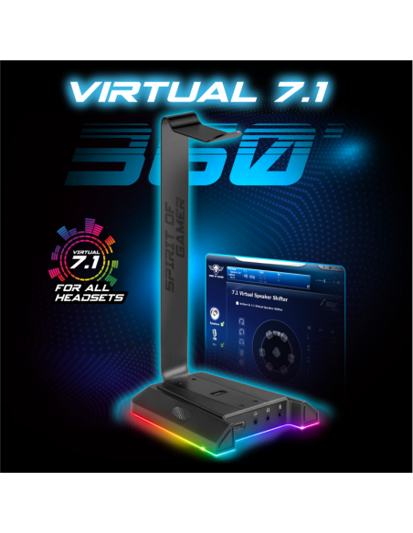 Suporte Headset RGB Sentinel 7.1 SOG-STD5 - Imagen 4