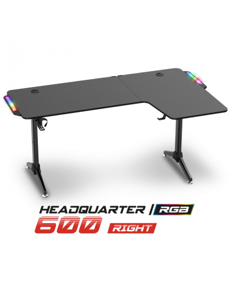 Mesa Gaming RGB Headquarter 600 (Derecha) | Diseño en L y RGB 🎮 - Imagen 2