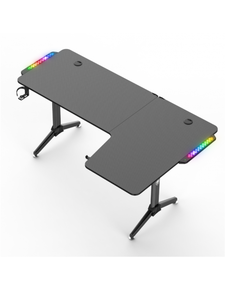 Mesa Gaming RGB Headquarter 600 (Derecha) | Diseño en L y RGB 🎮 - Imagen 4