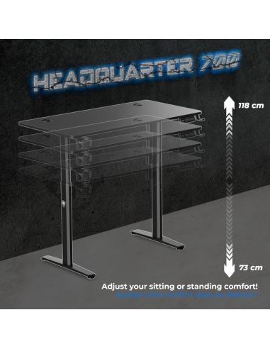 Mesa Gaming Motorizada Headquarter 700 | Diseño Compacto y Ergonomía - Imagen 4