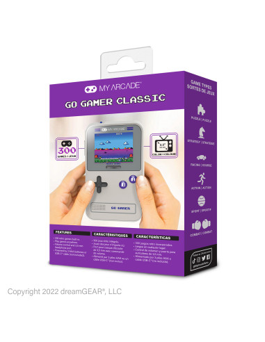 GO GAMER CLASSIC (300 GAMES IN 1) (GRAY & PURPLE) - Imagen 3