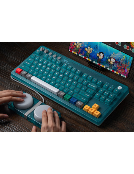 8BitDo Retro 87 Mechanical Keyboard Clear Blue | Teclado Mecánico Inalámbrico - Imagen 14
