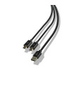 Cable de carga doble para Mandos de PS4 SteelPlay Negro
