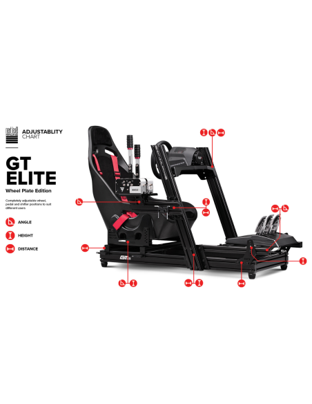 GTElite Aluminium Simulator Cockpit Wheel Plate Edition - Imagen 10