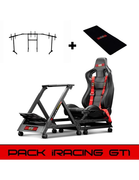 Imagen 1 - Pack Simracing GT1 GT Track Cockpit + Free Standing Triple Monitor + Floor Mat Pack Simracing GT1 GT Track Cockpit + Free Standing Triple Monitor + Floor Mat - Imagen 1