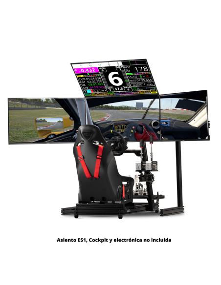 ELITE Free Standing Quad Monitor Stand Black - Imagen 5