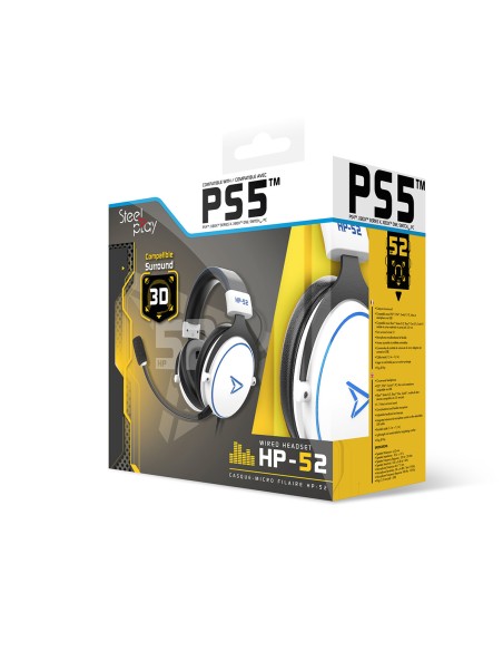 Auriculares con cable Steelplay 5.1 HP52 Blancos - Imagen 2