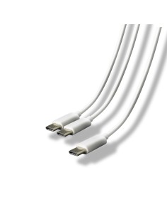 Imagen 1 - Cable de carga doble para Mandos de PS4 SteelPlay Blanco Cable de carga doble para Mandos de PS4 SteelPlay Blanco - Imagen 1