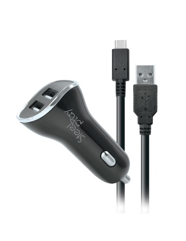ACCESORIO SWITCH STEELPLAY CAR CHARGER WITH 2 USB PORTS + 2M CHARGE CABLE (SWITCH) - Imagen 1