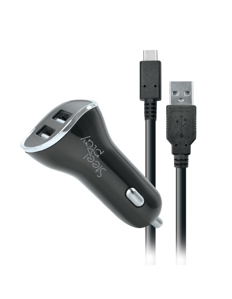 ACCESORIO SWITCH STEELPLAY CAR CHARGER WITH 2 USB PORTS + 2M CHARGE CABLE (SWITCH) - Imagen 1